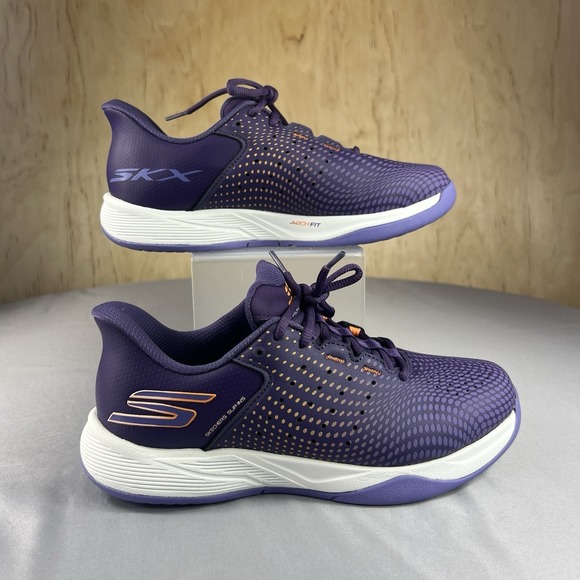 Skechers Shoes - Skechers SLAM Pickleball 174201 Women's 8 Purple Orange White Sneakers Lace Up